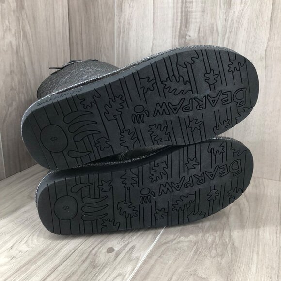 Bearpaw Boots Womens 8 Leigh Anne Metallic Gray Slip On Lined Quilted Winter - Picture 8 of 9